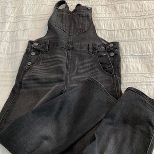 Old navy black straight leg fitted overalls